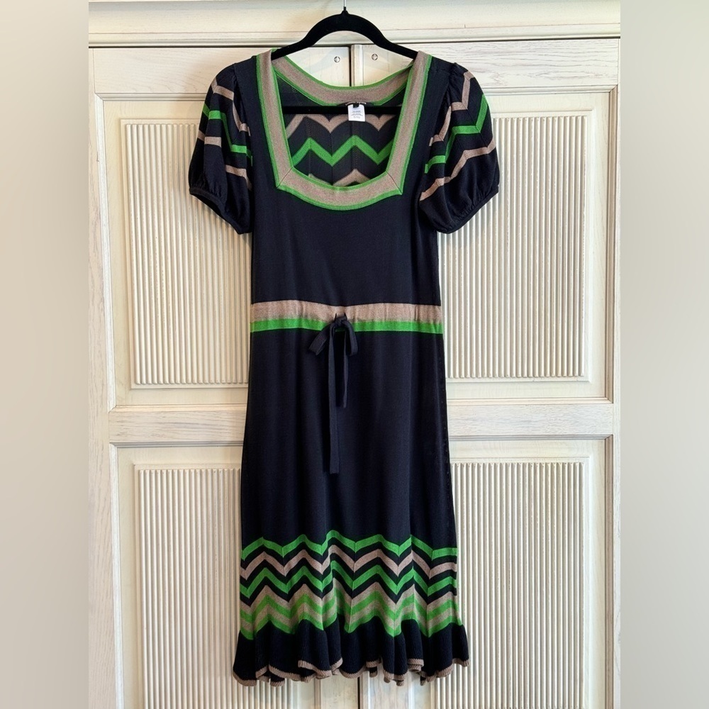 NANETTE LEPORE Womens Knit Cotton Blend Midi Dress in Navy Blue, Small